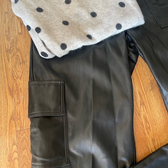 7 For All Mankind Faux Leather Cargo Pants - Picture 7 of 16
